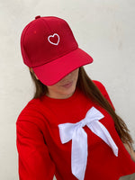 Embroidered heart cap
