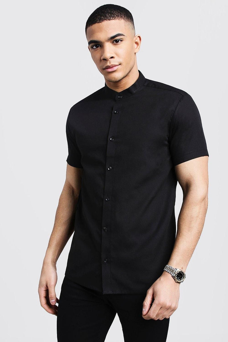 Chinese collar sleeveless shirt