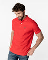 Men's color block collar polo shirt